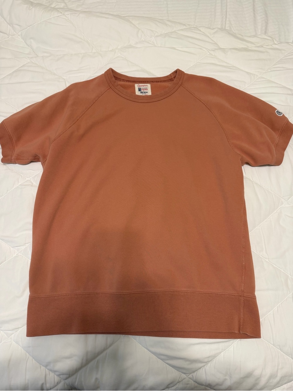 Champion x Todd Snyder Short Sleeve Crewneck Shirt in Burnt Orange